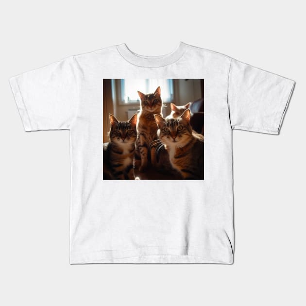 The cats Kids T-Shirt by Imagier